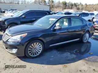 2015 Hyundai Equus Signature z VIN KMHGH4JH2FU098738, wystawiony jako Copart lot #47439335 z przebiegiem 109 113 mil mil oraz Czysty tytuł • Clean title. Historia ofert i sprzedaży dostępna na DreamBid. Obrazek 1.