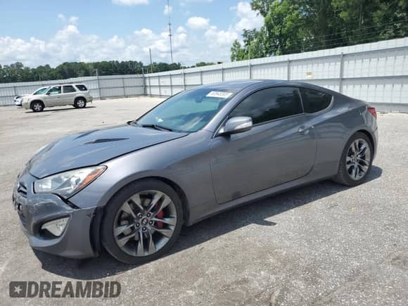 2015 Hyundai Genesis Coupe R-Spec with VIN KMHHU6KJ3FU123384, listed as a Copart auction lot 63945565 with 120,856 mi miles and Salvage title. Bid and sale history available at DreamBid. Image 1.