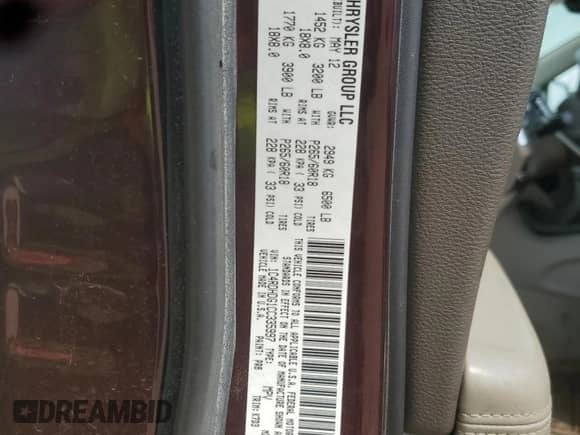 2012 Dodge Durango Crew with VIN 1C4RDHDG1CC335997, listed as a Copart auction lot 68481635 with 139,337 mi miles and Salvage title. Bid and sale history available at DreamBid. Image 12.