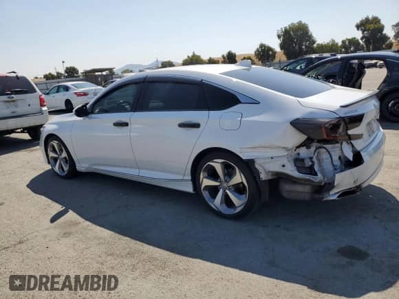 2018 Honda Accord Touring with VIN 1HGCV1F94JA107687, listed as a Copart auction lot 80667765 with 114,365 mi miles and Salvage title. Bid and sale history available at DreamBid. Image 2.