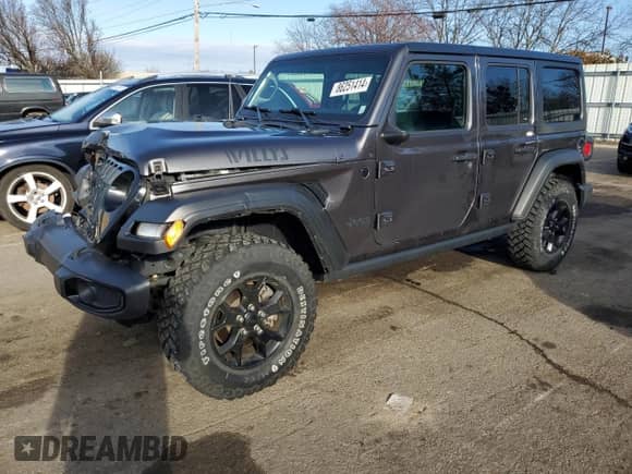 2021 Jeep Wrangler Unlimited Sport Altitude с VIN 1C4HJXDG0MW856658, выставлен на аукционе Copart как лот 86251414 с пробегом 30 579 миль миль и Списание • Salvage title. История ставок и продаж доступна на DreamBid. Изображение 1.
