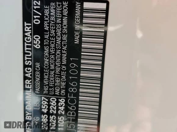 2012 Mercedes-Benz C 350 с VIN WDDGJ5HB6CF861091, выставлен на аукционе Copart как лот 45595435 с пробегом 154 833 миль миль и Списание • Salvage title. История ставок и продаж доступна на DreamBid. Изображение 13.