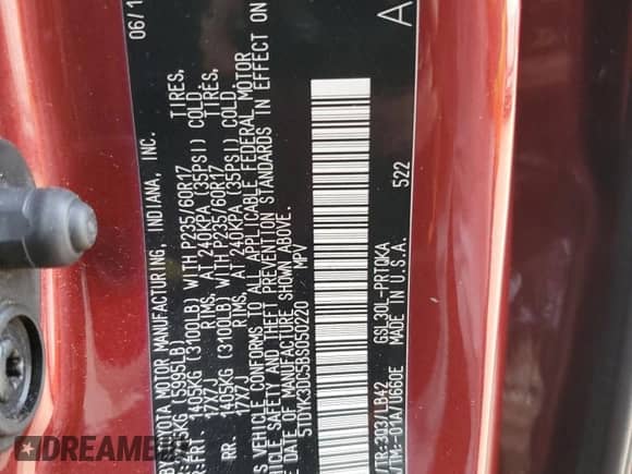 2011 Toyota Sienna XLE AAS with VIN 5TDYK3DC5BS050220, listed as a Copart auction lot 69008955 with 150,197 mi miles and Salvage title. Bid and sale history available at DreamBid. Image 13.