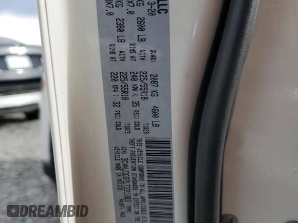 2020 Jeep Compass Limited with VIN 3C4NJDCB7LT221383, listed as a Copart auction lot 84047185 with 82,746 mi miles and Salvage title. Bid and sale history available at DreamBid. Image 14.
