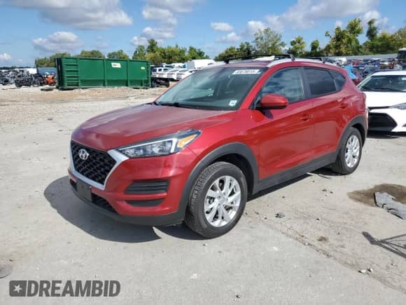 2021 Hyundai Tucson Value with VIN KM8J33A42MU406502, listed as a Copart auction lot 83878815 with 126,612 mi miles and Salvage title. Bid and sale history available at DreamBid. Image 1.