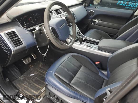 2020 Land Rover Range Rover Sport HST with VIN SALWS2RU3LA739005, listed as a Copart auction lot 64018075 with 42,025 mi miles and Salvage title. Bid and sale history available at DreamBid. Image 8.