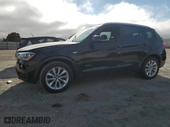 2015 BMW X3 sDrive28i with VIN 5UXWZ7C54F0M83421, listed as a Copart auction lot 63856585 with 77,689 mi miles and Salvage title. Bid and sale history available at DreamBid. Image 1.