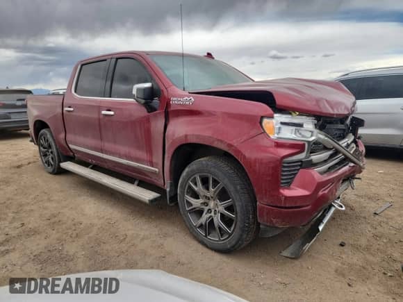 2022 Chevrolet Silverado 1500 High Country with VIN 3GCUDJED6NG580476, listed as a Copart auction lot 49006205 with 73,882 mi miles and Salvage title. Bid and sale history available at DreamBid. Image 4.