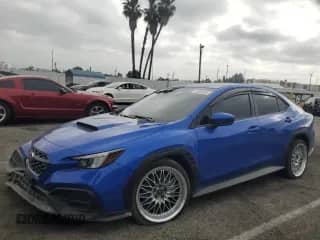 2023 Subaru WRX with VIN JF1VBAA66P9813007, listed as a Copart auction lot 55859385 with 24,270 mi miles and Salvage title. Bid and sale history available at DreamBid. Image 1.