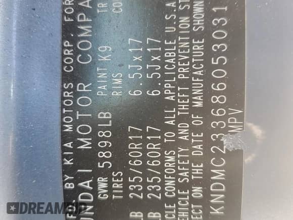 2008 Hyundai Entourage GLS z VIN KNDMC233686053031, wystawiony jako Copart lot #58337575 z przebiegiem 183 288 mil mil oraz Szkoda całkowita • Salvage title. Historia ofert i sprzedaży dostępna na DreamBid. Obrazek 13.