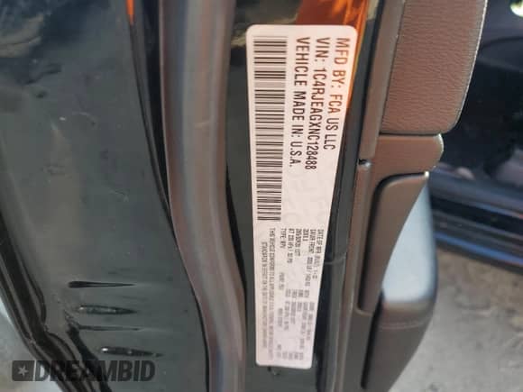 2022 Jeep Grand Cherokee Laredo E z VIN 1C4RJEAGXNC128488, wystawiony jako Copart lot #83799455 z przebiegiem 88 000 mil mil oraz Szkoda całkowita • Salvage title. Historia ofert i sprzedaży dostępna na DreamBid. Obrazek 14.