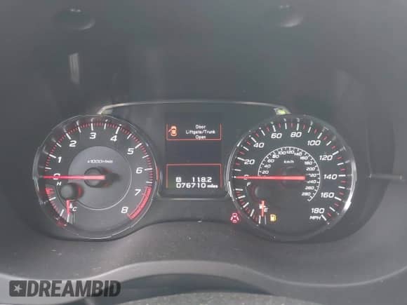 2018 Subaru WRX Limited with VIN JF1VA1F63J9812190, listed as a IAAI auction lot 42515154 with 76,710 mi miles and . Bid and sale history available at DreamBid. Image 7.