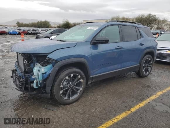 2025 Chevrolet Equinox FWD RS z VIN 3GNAXLEG1SL175362, wystawiony jako Copart lot #44587075 z przebiegiem 2 949 mil mil oraz Szkoda całkowita • Salvage title. Historia ofert i sprzedaży dostępna na DreamBid. Obrazek 1.