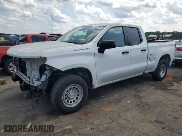 2020 Chevrolet Silverado 1500 Work Truck z VIN 1GCRWAEF7LZ343719, wystawiony jako Copart lot #58968395 z przebiegiem 122 411 mil mil oraz Szkoda całkowita • Salvage title. Historia ofert i sprzedaży dostępna na DreamBid. Obrazek 1.