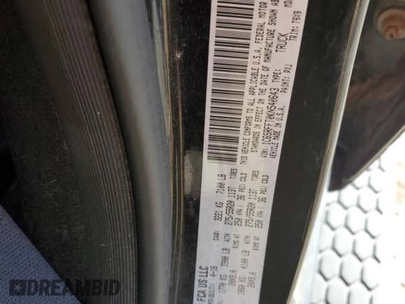 2019 Ram 1500 Big Horn with VIN 1C6SRFFT0KN540643, listed as a Copart auction lot 84833015 with 176,875 mi miles and Salvage title. Bid and sale history available at DreamBid. Image 13.