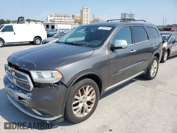 2014 Dodge Durango Citadel with VIN 1C4RDJEG4EC508548, listed as a Copart auction lot 68997555 with 141,476 mi miles and Salvage title. Bid and sale history available at DreamBid. Image 1.