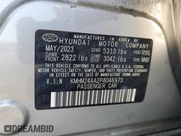 2023 Hyundai Ioniq 6 SE z VIN KMHM24AA2PA046973, wystawiony jako Copart lot #66225844 z przebiegiem 64 951 mil mil oraz Szkoda całkowita • Salvage title. Historia ofert i sprzedaży dostępna na DreamBid. Obrazek 13.
