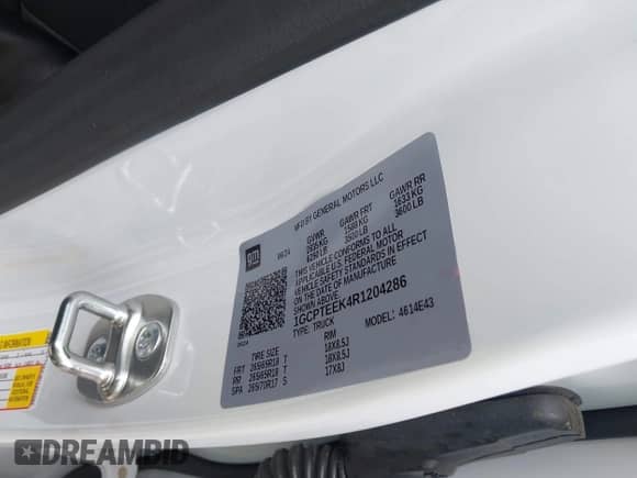 2024 Chevrolet Colorado 4WD Trail Boss с VIN 1GCPTEEK4R1204286, выставлен на аукционе IAAI как лот 42425386 с пробегом 20 556 миль миль и . История ставок и продаж доступна на DreamBid. Изображение 9.
