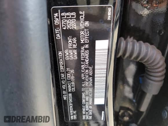 2015 Volvo S60 T5 Premier с VIN YV1612TK3F1345598, выставлен на аукционе Copart как лот 62350205 с пробегом 152 747 миль миль и Списание • Salvage title. История ставок и продаж доступна на DreamBid. Изображение 12.
