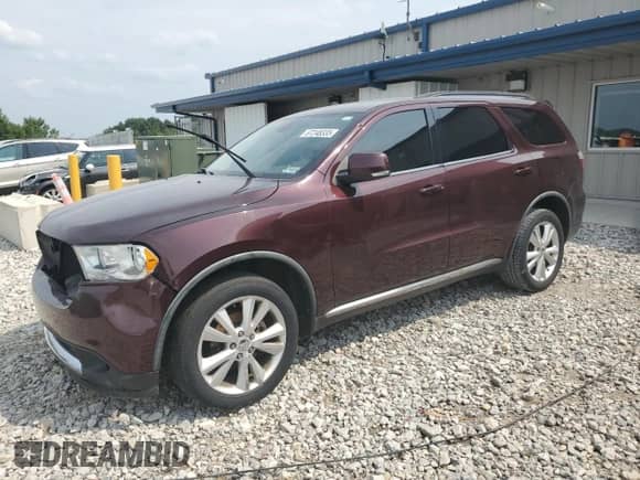 2012 Dodge Durango Crew with VIN 1C4RDJDG4CC195080, listed as a Copart auction lot 67248335 with Not provided miles and Clean title. Bid and sale history available at DreamBid. Image 1.