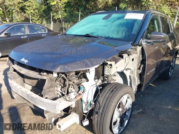2019 Jeep Compass Limited with VIN 3C4NJDCB3KT842909, listed as a IAAI auction lot 43338860 with 100,667 mi miles and . Bid and sale history available at DreamBid. Image 6.