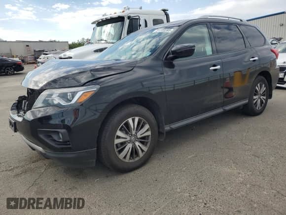 2018 Nissan Pathfinder SL with VIN 5N1DR2MM5JC651250, listed as a Copart auction lot 81722285 with 101,154 mi miles and Salvage title. Bid and sale history available at DreamBid. Image 1.