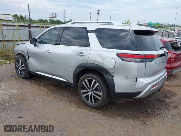 2023 Nissan Pathfinder Platinum with VIN 5N1DR3DK8PC228837, listed as a IAAI auction lot 43173190 with 59,871 mi miles and . Bid and sale history available at DreamBid. Image 3.