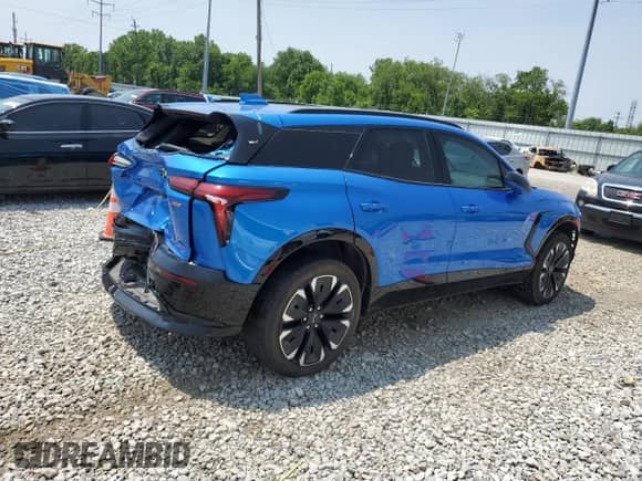 2024 Chevrolet Blazer EV RWD RS с VIN 3GNKDHRK9RS242458, выставлен на аукционе Copart как лот 59520265 с пробегом 4 118 миль миль и Списание • Salvage title. История ставок и продаж доступна на DreamBid. Изображение 3.