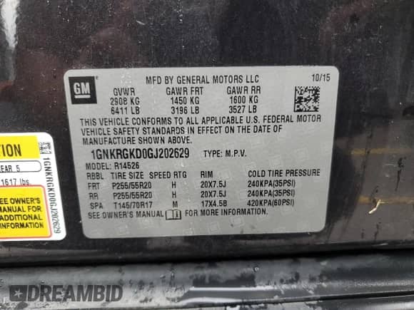 2016 Chevrolet Traverse LT с VIN 1GNKRGKD0GJ202629, выставлен на аукционе Copart как лот 82311865 с пробегом 118 409 миль миль и Списание • Salvage title. История ставок и продаж доступна на DreamBid. Изображение 12.