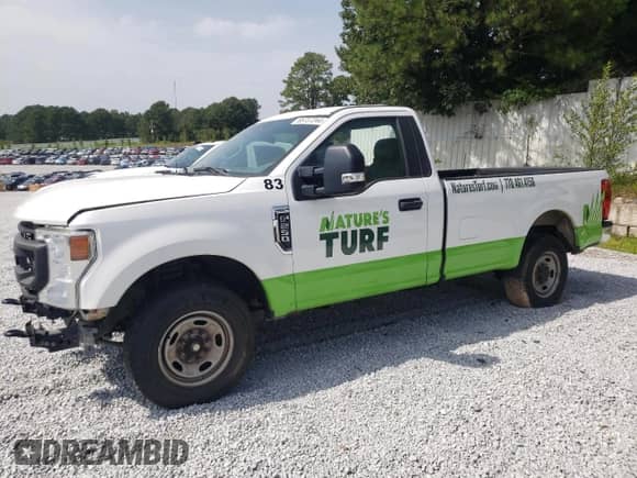 2020 Ford F-250 XL with VIN 1FTBF2A6XLED07138, listed as a Copart auction lot 65737244 with 43,718 mi miles and Salvage title. Bid and sale history available at DreamBid. Image 1.