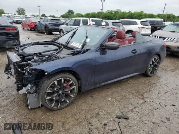2025 BMW 4 Series M440i xDrive с VIN WBA73DB02SCS92162, выставлен на аукционе Copart как лот 57021515 с пробегом 5 062 миль миль и Списание • Salvage title. История ставок и продаж доступна на DreamBid. Изображение 1.