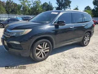 2016 Honda Pilot Elite с VIN 5FNYF6H00GB037005, выставлен на аукционе Copart как лот 69608935 с пробегом Не указан миль и Списание • Salvage title. История ставок и продаж доступна на DreamBid. Изображение 1.