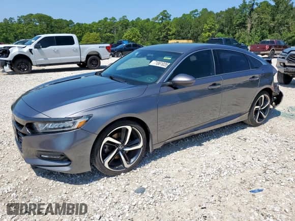 2018 Honda Accord Sport with VIN 1HGCV1F38JA087598, listed as a Copart auction lot 71861035 with 129,084 mi miles and Clean title. Bid and sale history available at DreamBid. Image 1.