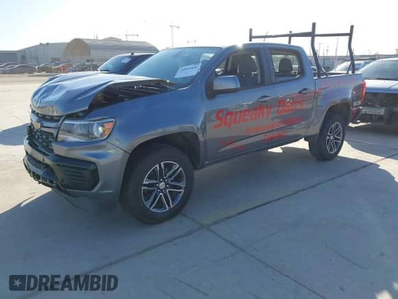 2021 Chevrolet Colorado 2WD Work Truck z VIN 1GCGSBEA4M1109275, wystawiony jako IAAI lot #41881866 z przebiegiem 62 077 mil mil oraz . Historia ofert i sprzedaży dostępna na DreamBid. Obrazek 2.