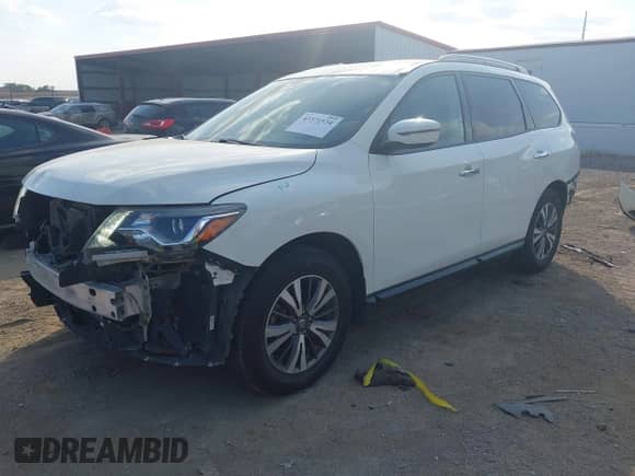 2017 Nissan Pathfinder SV with VIN 5N1DR2MM2HC913056, listed as a IAAI auction lot 43371534 with 100,406 mi miles and . Bid and sale history available at DreamBid. Image 17.