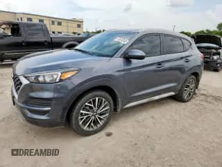 2021 Hyundai Tucson Ultimate with VIN KM8J33AL9MU332468, listed as a Copart auction lot 63339395 with 85,158 mi miles and Salvage title. Bid and sale history available at DreamBid. Image 1.