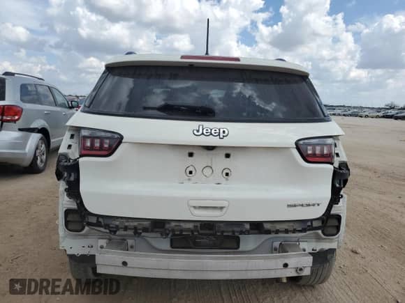 2018 Jeep Compass Sport z VIN 3C4NJCAB3JT438889, wystawiony jako Copart lot #89702995 z przebiegiem 52 435 mil mil oraz Szkoda całkowita • Salvage title. Historia ofert i sprzedaży dostępna na DreamBid. Obrazek 6.