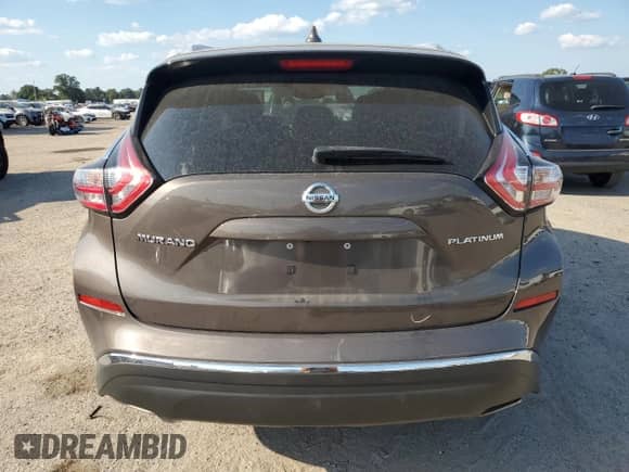 2016 Nissan Murano Platinum with VIN 5N1AZ2MG6GN161216, listed as a Copart auction lot 71411615 with 116,578 mi miles and Salvage title. Bid and sale history available at DreamBid. Image 6.