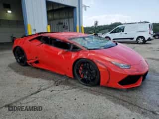 2019 Lamborghini Huracan with VIN ZHWUC1ZF5KLA11688, listed as a Copart auction lot 68573555 with 16,294 mi miles and Salvage title. Bid and sale history available at DreamBid. Image 4.