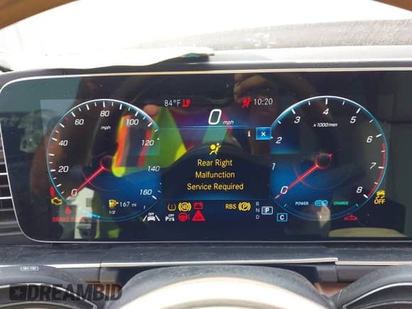 2022 Mercedes-Benz GLS 450 with VIN 4JGFF5KE0NA629494, listed as a IAAI auction lot 42722063 with 36,077 mi miles and . Bid and sale history available at DreamBid. Image 7.