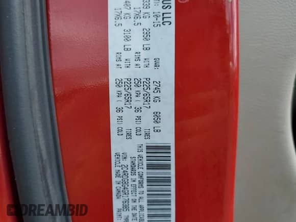 2016 Dodge Grand Caravan SE с VIN 2C4RDGBG4GR176385, выставлен на аукционе Copart как лот 84595935 с пробегом 70 963 миль миль и Списание • Salvage title. История ставок и продаж доступна на DreamBid. Изображение 13.