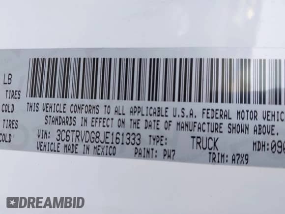 2018 Ram ProMaster Cargo с VIN 3C6TRVDG8JE161333, выставлен на аукционе IAAI как лот 43531331 с пробегом 144 697 миль миль и . История ставок и продаж доступна на DreamBid. Изображение 9.