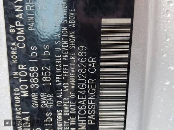 2016 Hyundai Veloster Turbo Rally Edition z VIN KMHTC6AE4GU282689, wystawiony jako Copart lot #69681295 z przebiegiem 85 036 mil mil oraz Szkoda całkowita • Salvage title. Historia ofert i sprzedaży dostępna na DreamBid. Obrazek 13.