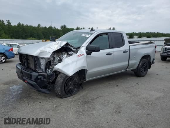 2019 Chevrolet Silverado 1500 Custom Trail Boss with VIN 1GCRYCEF4KZ408434, listed as a Copart auction lot 59362475 with 39,155 mi miles and Salvage title. Bid and sale history available at DreamBid. Image 1.