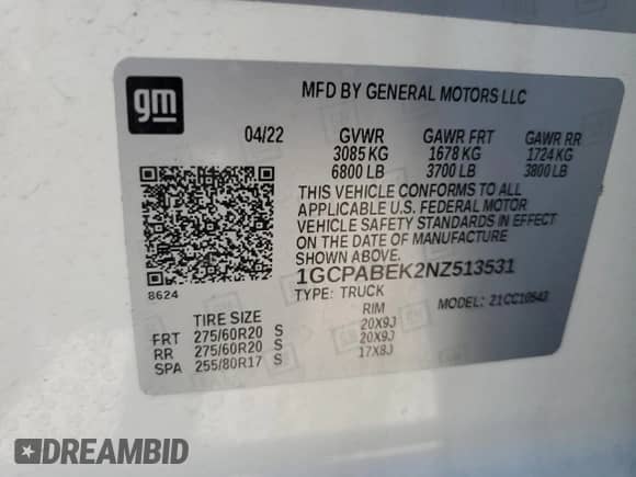 2022 Chevrolet Silverado 1500 Custom with VIN 1GCPABEK2NZ513531, listed as a Copart auction lot 70373615 with 91,060 mi miles and Non repairable. Bid and sale history available at DreamBid. Image 12.
