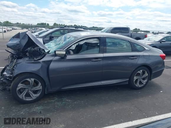 2020 Honda Accord EX-L with VIN 1HGCV1F5XLA091012, listed as a IAAI auction lot 43059353 with 114,611 mi miles and . Bid and sale history available at DreamBid. Image 14.