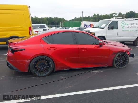 2023 Lexus IS 500 F Sport Performance Premium z VIN JTHAP1D25P5004199, wystawiony jako IAAI lot #42940556 z przebiegiem 26 389 mil mil oraz . Historia ofert i sprzedaży dostępna na DreamBid. Obrazek 12.