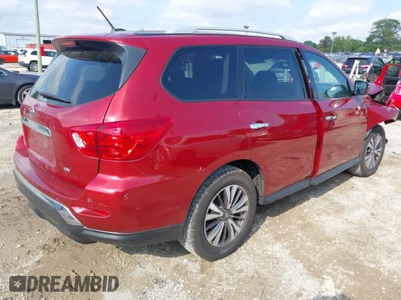 2017 Nissan Pathfinder SL with VIN 5N1DR2MN5HC663644, listed as a IAAI auction lot 43110451 with 83,442 mi miles and . Bid and sale history available at DreamBid. Image 4.