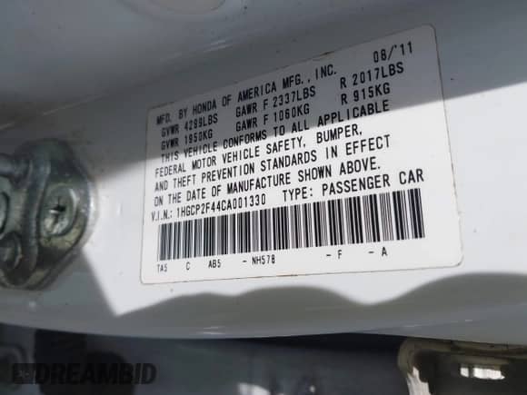 2012 Honda Accord LX Premium с VIN 1HGCP2F44CA001330, выставлен на аукционе IAAI как лот 42576717 с пробегом 135 989 миль миль и . История ставок и продаж доступна на DreamBid. Изображение 9.