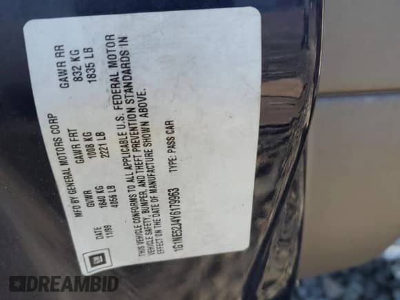 2000 Chevrolet Malibu LS с VIN 1G1NE52J4Y6179963, выставлен на аукционе Copart как лот 59126965 с пробегом 175 615 миль миль и Списание • Salvage title. История ставок и продаж доступна на DreamBid. Изображение 12.